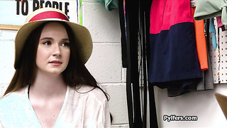 Tiny bikini big tit gags on cock on vacation