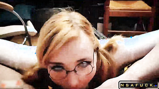 Cute Excellent StepSister Diligently Sucks Dick