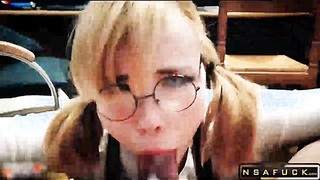 Cute Excellent StepSister Diligently Sucks Dick