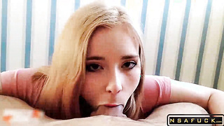 StepSister Blowjob Big Cock Bro and Hard