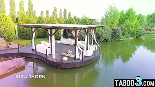 Flexible blonde teen anal fucked by BF