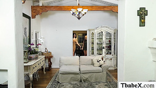 Shemale Aspen Brooks licks and fucks friend Lisey