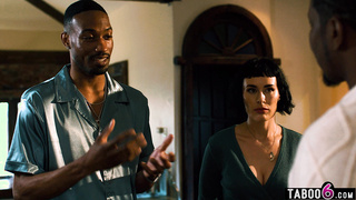 Wife cuckold by black boss and himself