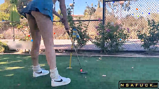 Golf Date Turns into Sneaky Public Fuck