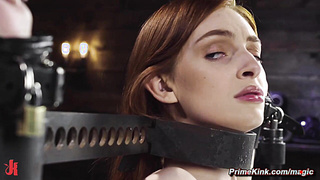 Maya Kendrick is ocked in metal and anal fucked