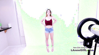 New Cute Girl gets Horny Around Big Cock