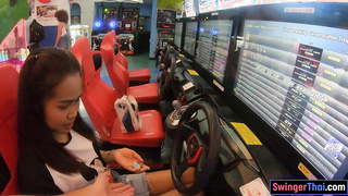 Young Thai MILF girlfriend jerks cock