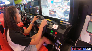 Young Thai MILF girlfriend jerks cock