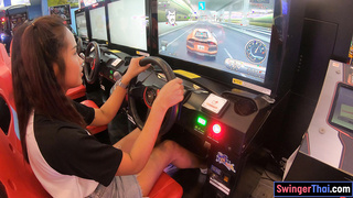 Young Thai MILF girlfriend jerks cock