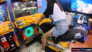 Young Thai MILF girlfriend jerks cock