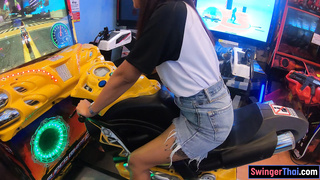 Young Thai MILF girlfriend jerks cock