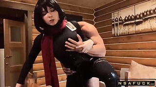 Mikasa Anal Roughly Fucks till Cum in Mo