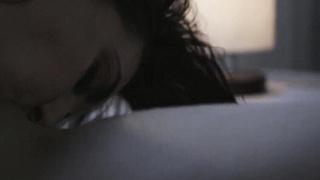 Busty lesbian dovefucking her girlfriend