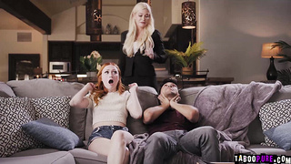 STepmom caught stepsiblings fucking in camera