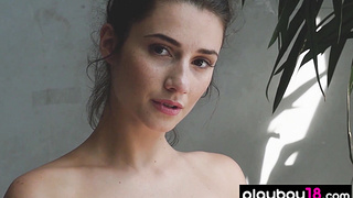 Hot Canadian babe takes off her pajamas