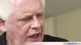 Beautiful Roxy versus a horny old dude