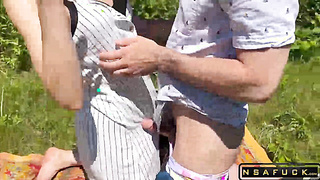 Husband Watches Wife in Dress Fuck and