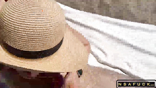 Wife Begs for Double Creampie on Public