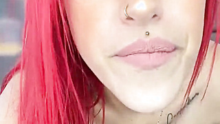Red haired woman gives blowjob and destroys her ass