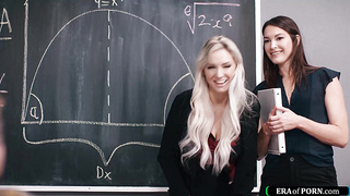 Milf teachers catch a colleague jerk off