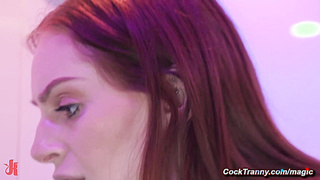 After shower redhead babe gets fucked