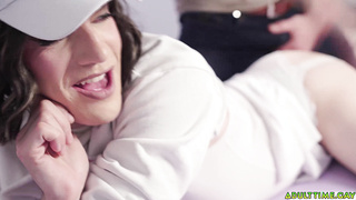 Only Matt stretches Edward Terrants butt cheeks