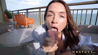 Balcony Banging Brooke Tillis Public Ocean View Orgasm