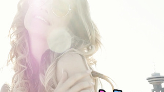 Big tits MILF and babes posed outdoor