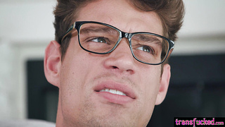 Tranny Avery Lust fucks big cock tutor