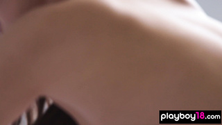 Petite naked asian babe Li Moon relaxing