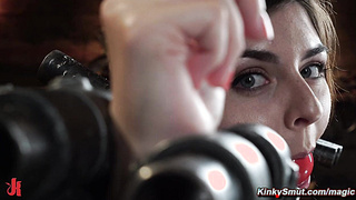 Locked in metal slave fingered