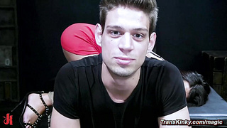 Shemale exposed ass flogged and fucked