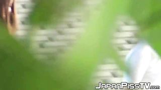 2 damsels get caught urinating and filming each other outside