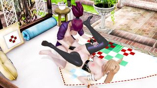 Kda Akali Slurps Kda Ahri's Snatch while Fingerblasting herself