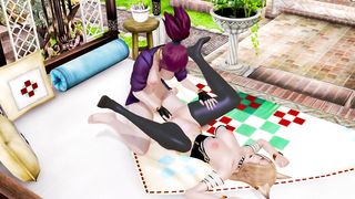 Kda Akali Slurps Kda Ahri's Snatch while Fingerblasting herself