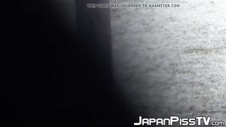 Asian dolls in college uniform piss on the bench outside