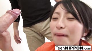 Lil Japanese golf professional deepthroats his trunk so rigid