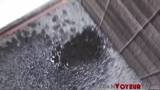 Asian amateurs filmed urinating in public by spycam