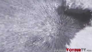 Asian amateurs filmed urinating in public by spycam