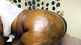Big Black Booty Oiled Tatted