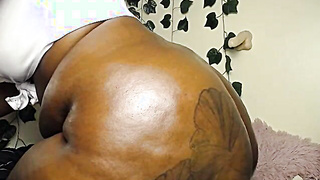 Big Black Booty Oiled Tatted