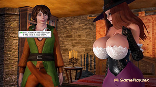 GTits Game Play - Huge Boobs Redhead Sourcess Animation