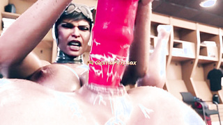 Massive Red Dildo Cat Woman 3D Animation (HQ Parody)