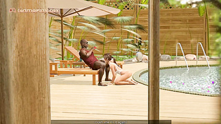 Lara Croft Brunette MILF BBC NTR Cartoon Animation