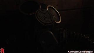 Slave dragged from cage and fucked