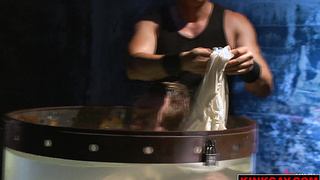 Patrick Knight starts his challenge in the pit