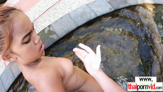 Hot amateur Thai teen fucked in the pool