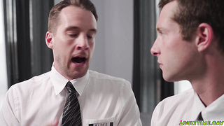 Two religious roommates jerks off each other