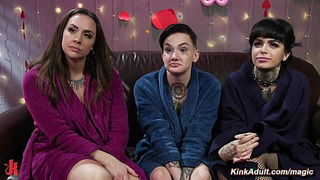 Submissive lesbian ass whipped