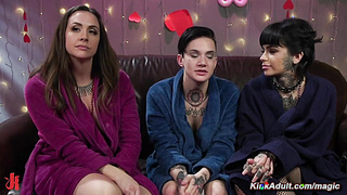 Submissive lesbian ass whipped